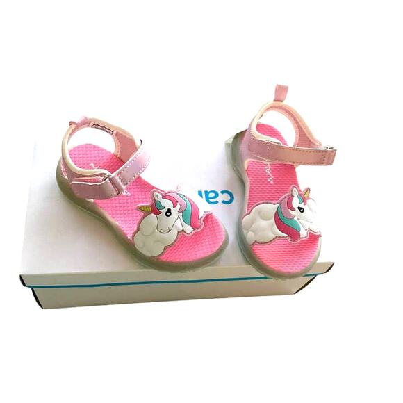 Sandals Pink Unicorn Light-Up Soles By Carter's Toddler Girls  7‎ - Picture 1 of 7